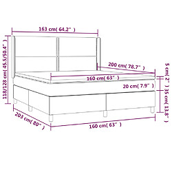 vidaXL Sommier à lattes de lit et matelas Vert foncé 160x200cm Velours pas cher