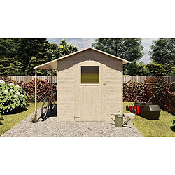 Acheter Habitat Et Jardin Abri de jardin bois 4.6 m2 avec bucher Jura - 15 mm