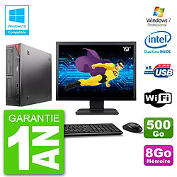 PC Fujitsu Esprimo E520 Ecran 19" G3220 RAM 8Go Disque 500Go Graveur DVD Wifi W7 · Occasion 