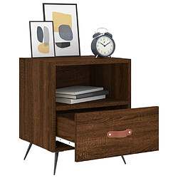 Avis vidaXL Tables de chevet 2 pcs chêne marron 40x35x47,5 cm