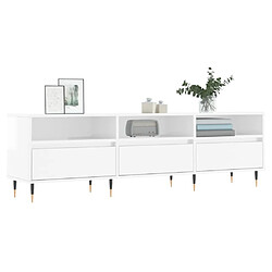 Avis Maison Chic Meuble TV scandinave - Banc TV pour salon blanc brillant 150x30x44,5 cm bois d'ingénierie -MN94462