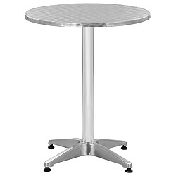 vidaXL Table de jardin Argenté 60x70 cm Aluminium