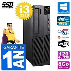 PC Lenovo ThinkCentre M92p SFF Intel i3-3220 RAM 8Go SSD 120Go Windows 10 Wifi · Occasion 