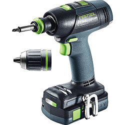 Perceuse visseuse FESTOOL T 18+3 BASIC - 2 Batteries, chargeur ,Coffret Systainer 2 - 574908 FESTOOL T 18+3 BASIC - 2 Batteries, chargeur ,Coffret Systainer 2 - 574908 - Perceuse visseuse