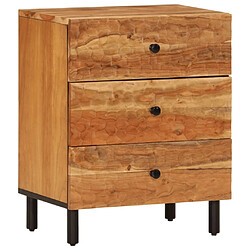 Maison Chic Table de chevet, Table de Nuit, Meuble de Rangement 50x33x60 cm bois d'acacia solide