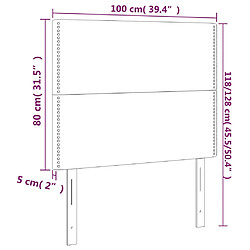 vidaXL Têtes de lit 2 pcs Vert foncé 100x5x78/88 cm Velours pas cher