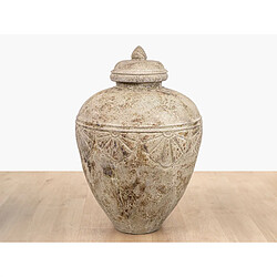 Vase de sol Alexandra House Living Beige Céramique 65 x 100 x 65 cm