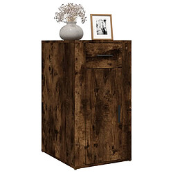 Avis vidaXL Armoire de bureau Chêne fumé 40x49x75 cm Bois d'ingénierie