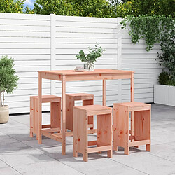 Maison Chic Table de bar et chaises d'extérieur 5 pcs,Ensemble de bar de jardin pour relax bois massif de Douglas -GKD954713