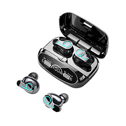 Chrono TWS Casque Bluetooth M32 Mini Casque Sans Fil Bluetooth 5.1 Casque Sport Portable Boîte De Charge Casque-noir 