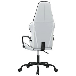 Maison Chic Chaise Gaming | Chaise de jeu Ergonomique | Chaises de Bureau Blanc et noir Similicuir -GKD18655 pas cher