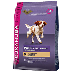 EUKANUBA Croquettes a l'agneau et riz - Toutes races - 12kg - Pour chiot 