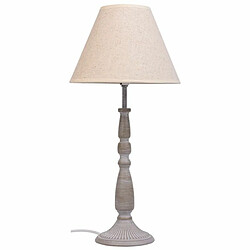 Avis Lampe de bureau Alexandra House Living Blanc Gris Métal Tissu 220-240 V 23 x 49 x 23 cm