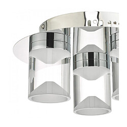 Avis Luminaire Center Plafonnier Susa Chrome poli,Transparent 3 ampoules 13cm