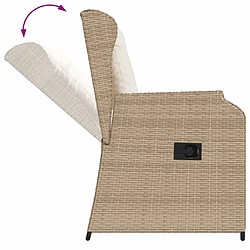 Acheter vidaXL Salon de jardin avec coussins 3 pcs beige résine tressée