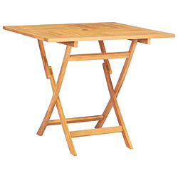 vidaXL Table pliable de jardin 85x85x76 cm Bois de teck solide