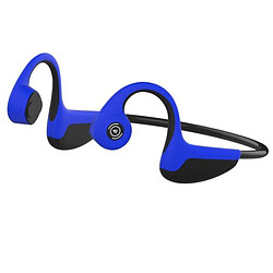 Ecouteurs sans Fil Bluetooth Conduction Osseuse 2xBluetooth Casque Mouvement Double Oreilles Sans Fil Bluetooth Casque Bleu