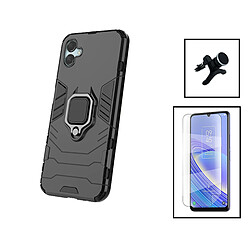 PHONECARE Kit Film Hydrogel Full Cover Avant + Coque 3X1 Military Defender + Support Renforcé pour Samsung Galaxy A04e - Noir 