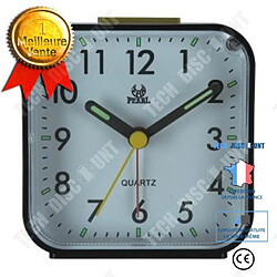 Tech Discount TD® Réveil Veilleuse et Snooze / Ascendant Alarme sonore / Simple à régler Horloges, alimenté par batterie, petit, noir 