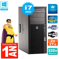 PC HP WorkStation Z210 Tour Core i7-2600 RAM 32Go 2 x 2To Graveur DVD Wifi W7 · Occasion 