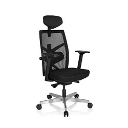 Chaise de bureau / siège pivotant BELLAC tissu noir hjh OFFICE pas cher