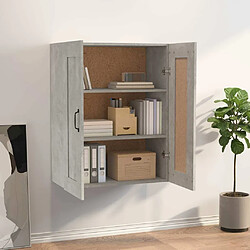 Avis Maison Chic Armoire murale suspendue,Meuble de Rangement pour salon,cuisine Gris béton 69,5x32,5x90 cm -MN78147