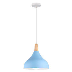 Stoex Lampe À Suspension Moderne Nordique Plafonnier D'Intérieur Lustre Minimaliste Abat-Jour en Métal, Bleu Pour Chambre À Coucher, Cuisine, E27