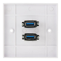 Wewoo Le double panneau de plaque de mur de de chargeur de de maison de prises d'USB 3.0 femelle