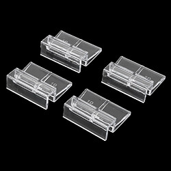 pince 4pcs Clip en Plastique Support Porteur de Couvercle de Verre pour Réservoir de Poissons Aquarium 10mm