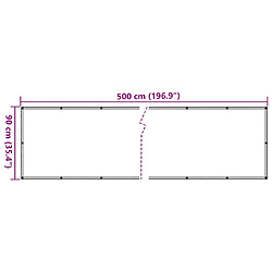 vidaXL Écran d'intimité de balcon blanc 500x90 cm PVC pas cher