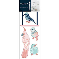 Draeger Sticker mural Oiseaux et branches - nichoirs 