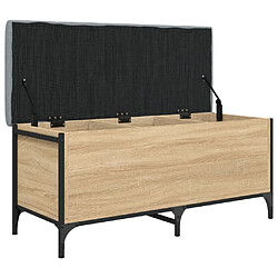 Maison Chic Banc de rangement | Meuble de rangement d'Entrée | Coffres d'Intérieur chêne sonoma 102x42x45 cm bois d'ingénierie -MN79596 pas cher