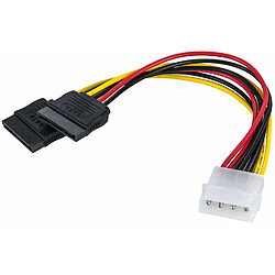 INECK® Cable Adaptateur DOUBLE - Alimentation - MOLEX IDE vers 2 SATA