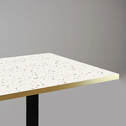 Avis Restootab Table 120x70cm - modèle Round terrazzo cassata chants laiton