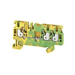 bloc de jonction de passage - a3c - push in - 2.5 mm2 - vert / jaune - weidmuller 1521670000 