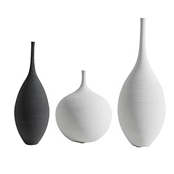 Moderne Nordique Vase Fleur Titulaire 3x Vase à Fleur En Céramique Minimalisme Art Zen Bud Vase Pièce Maîtresse à Long Cou