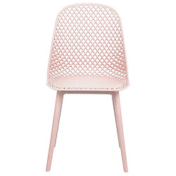 Acheter Beliani Chaise de salle à manger Set de 4 Rose pastel EMORY