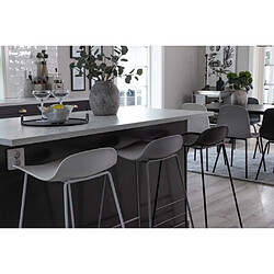 Venture Home Tabouret de bar en acier et plastique Wave gris.