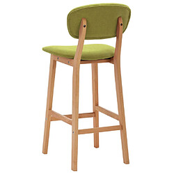 Acheter vidaXL Tabourets de bar lot de 2 vert tissu