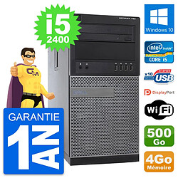 PC Tour Dell OptiPlex 790 MT Intel i5-2400 RAM 4Go Disque 500Go Windows 10 Wifi - Occasion