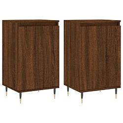 Maison Chic Ensemble de 2 Buffets,commode,console pour rangement chêne marron 40x35x70 cm bois d'ingénierie -MN76996