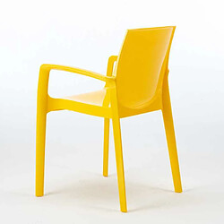 Acheter Chaise polypropylène empilable avec accoudoirs salle à manger Cream Grand Soleil, Couleur: Jaune