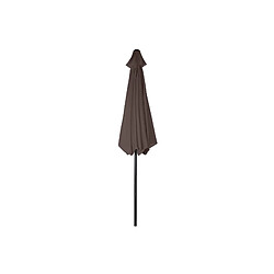 Pegane Parasol en polyester marron - Largeur 300 x Hauteur 250 x Profondeur 300 cm