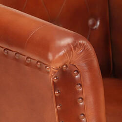 vidaXL Fauteuil marron cuir véritable pas cher