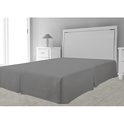 Soleil D'Ocre Cache sommier microfibre 140x190 cm gris