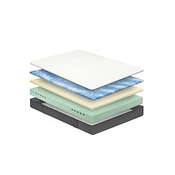 Acheter Emma NLEMAON090200CAC Matelas 90x200cm 7 Zones Housse Thermorégulatrice Mousse Blanc