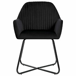 Avis Maison Chic Lot de 6 Chaises à manger | Chaise de salle à manger cuisine noir velours -GKD57085