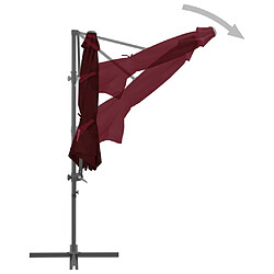 Acheter vidaXL Parasol de jardin en porte-à-faux mât en acier rouge bordeaux