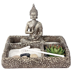 Sil Jardin zen avec bouddha 19 x 14 x 19 cm.