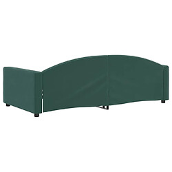 Acheter vidaXL Lit de repos sans matelas vert foncé 100x200 cm velours